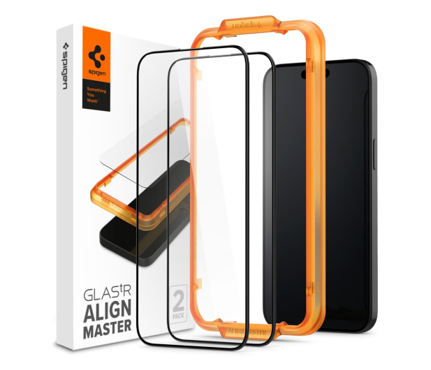 SPIGEN Alm Glass FC 2-pack do iPhone 15 black AGL06906 - 1178777 - zdjęcie